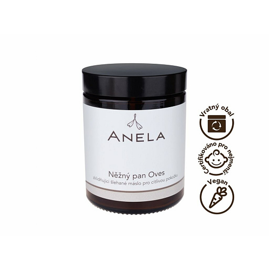 Anela Něžný pan Oves zklidňující šlehané máslo 180 ml expirace 12/26 Anela Něžný pan Oves zklidňující šlehané máslo 180 ml expirace 12/26
