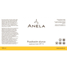 Anela Pozdravím slunce opalovací krém SPF 15