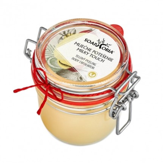 Soaphoria Organický solný tělový peeling Mléčné potěšení 255 ml