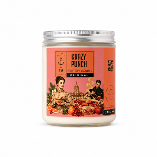 Soaphoria Limitovaná eko sójová svíčka Krazy Punch 210 ml Soaphoria Limitovaná eko sójová svíčka Krazy Punch 210 ml