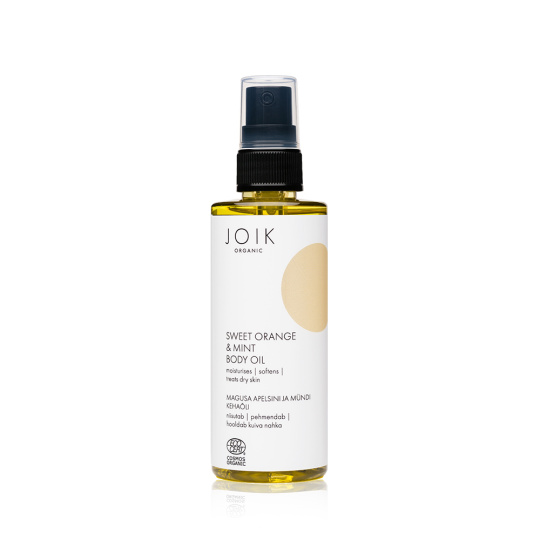 JOIK ORGANIC Tělový olej sladký pomeranč & máta po datu expirace 30.1.23