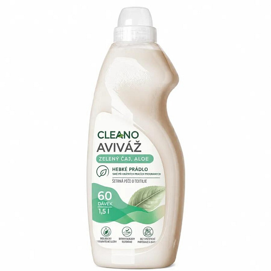Cleano Ekologická aviváž Zelený čaj a aloe vera 1,5 l Cleano Ekologická aviváž Zelený čaj a aloe vera 1,5 l