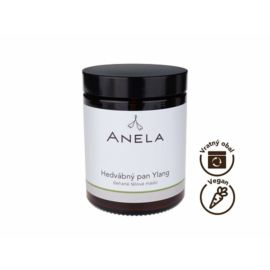 Anela Hedvábný pan Ylang šlehané tělové máslo 180 ml expirace 5/26 Anela Hedvábný pan Ylang šlehané tělové máslo 180 ml expirace 5/26