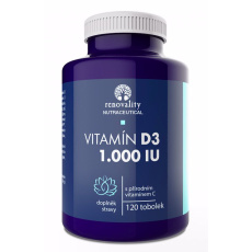 RENOVALITY Vitamín D3 1.000 IU obohacený přírodním vitamínem C 120 tobolek
