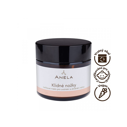 Anela Klidné nožky hořčíkové máslo pro uvolnění a zklidnění nohou 50 ml expirace 7/26 Anela Klidné nožky hořčíkové máslo pro uvolnění a zklidnění nohou 50 ml expirace 7/26