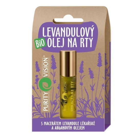 PURITY VISION Bio Levandulový olej na rty 10 ml