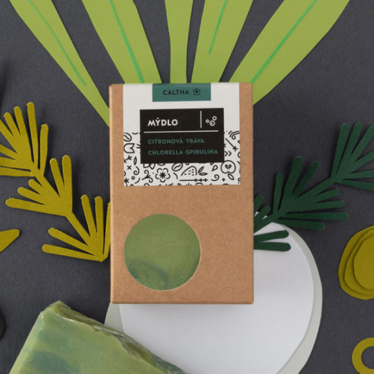CALTHA Tuhé mýdlo Citronová tráva, Chlorella a spirulina 100 g