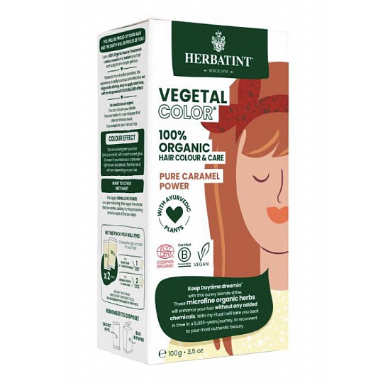 Herbatint Vegetal Colour Bio rostlinná barva na vlasy Pure Caramel Power 50 g Herbatint Vegetal Colour Bio rostlinná barva na vlasy Pure Caramel Power 50 g