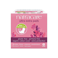 NATRACARE menstruační vložky ultra extra regular s křidélky 12 ks NATRACARE menstruační vložky ultra extra regular s křidélky 12 ks
