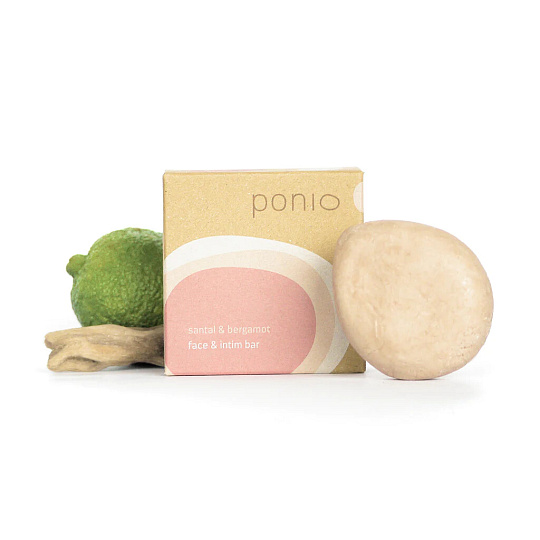 PONIO Čisticí přípravek face a intim bar Santal a bergamot 50 g expirace 18.6.2026