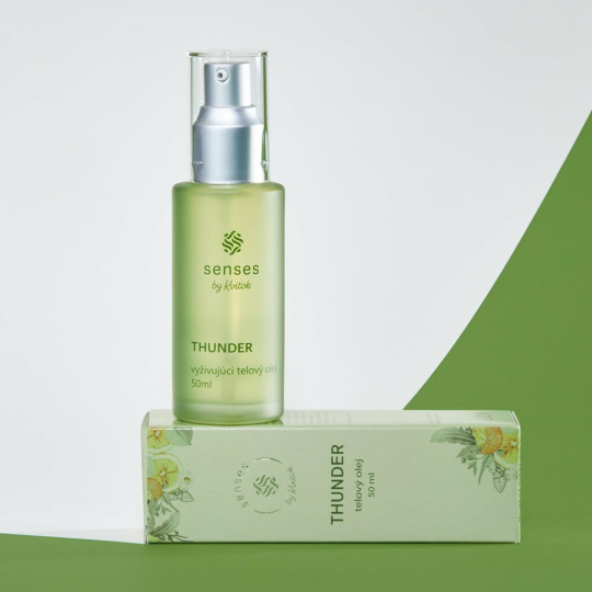 Kvitok Vyživující tělový olej Senses Thunder 50 ml