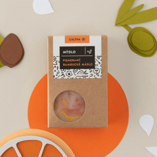 CALTHA Tuhé mýdlo Pomeranč a Bambucké máslo 100 g expirace 5/23