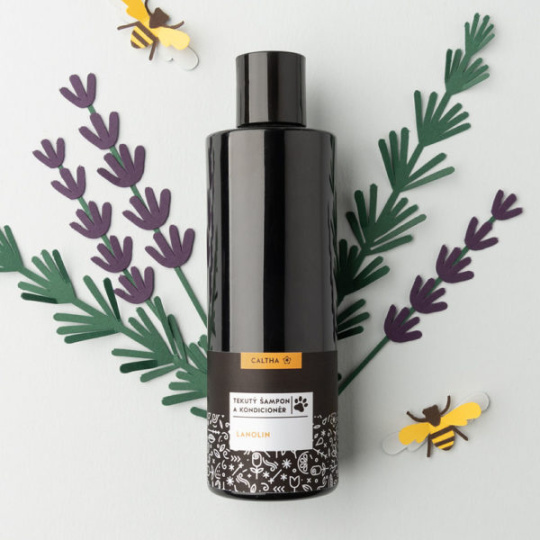 CALTHA Tekutý šampon a kondicionér pro psy Lanolin 450 ml