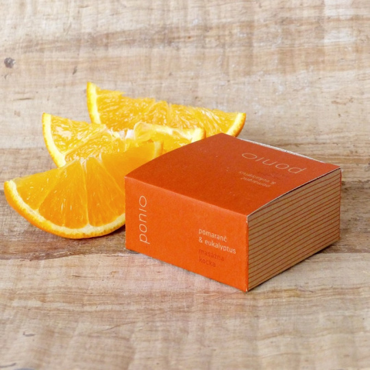 PONIO Orange and Eucalyptus massage cube