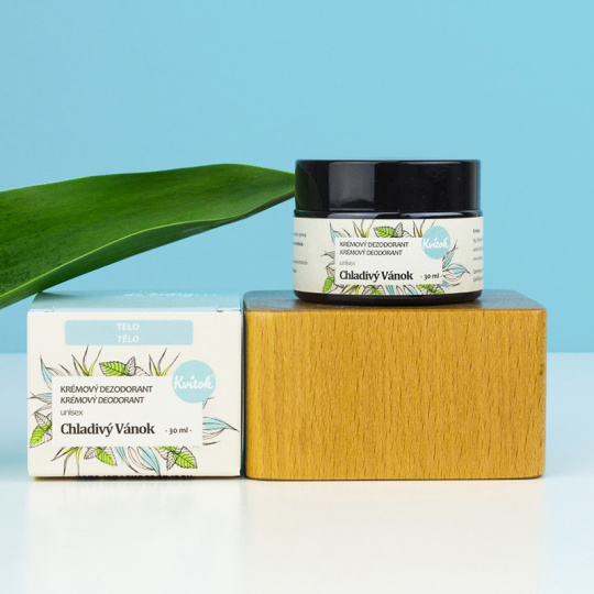 Kvitok Jemný krémový deodorant Chladivý vánek 30 ml expirace 4/26 Kvitok Jemný krémový deodorant Chladivý vánek 30 ml expirace 4/26