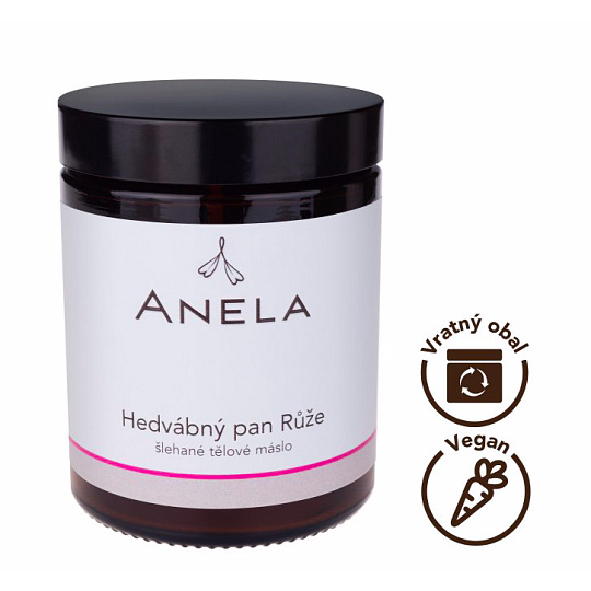 Anela Hedvábný pan Růže šlehané tělové máslo 180 ml expirace 6/26