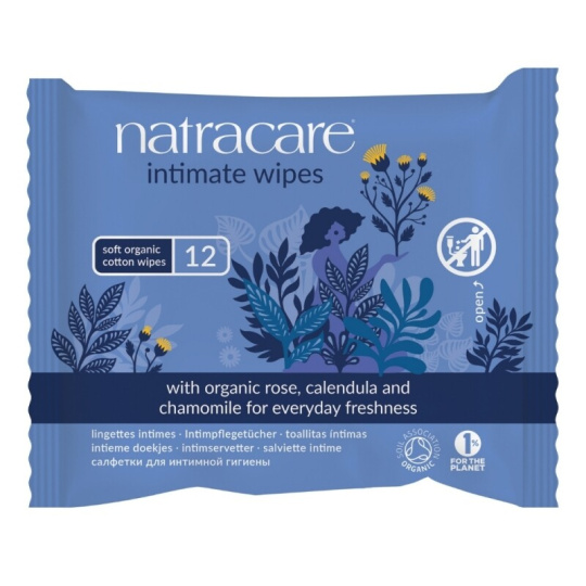 Natracare Vlhčené ubrousky pro intimní hygienu 12 ks