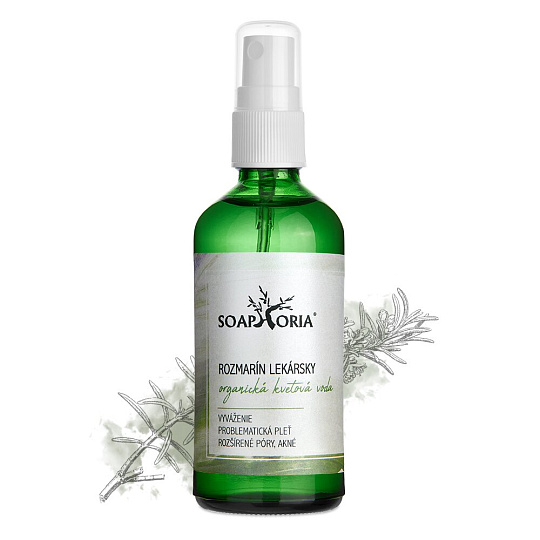 Soaphoria Rozmarýn lékařský organická květová voda 100 ml expirace 18.11.2026 Soaphoria Rozmarýn lékařský organická květová voda 100 ml expirace 18.11.2026