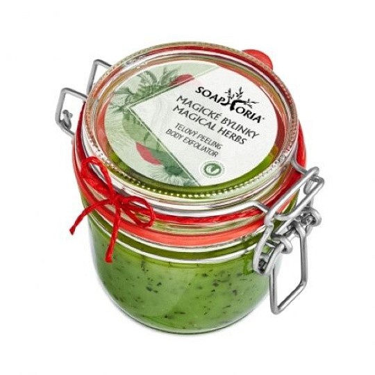 Soaphoria Organický solný tělový peeling Magické bylinky 255 ml