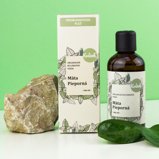 KVITOK Máta peprná  BIO bylinková voda 100 ml