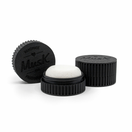 Musk Přenosná dóza na tuhý šampon černá 40 g