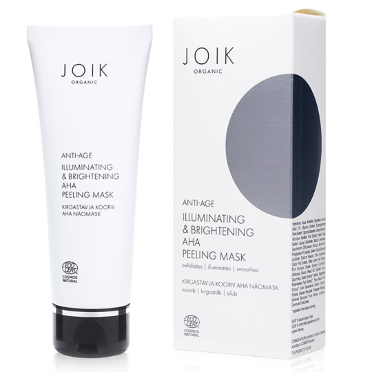 JOIK ORGANIC Prosvětlující a rozjasňující AHA peelingová maska