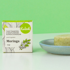 KVITOK Tuhý šampon s kondicionérem proti lupům - Moringa 25 g expirace 7/23 KVITOK Tuhý šampon s kondicionérem proti lupům - Moringa 25 g expirace 7/23