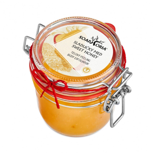 SOAPHORIA  Organický solný tělový peeling Slaďoučký med
